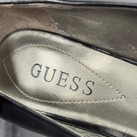 Guess Black Patent Leather Peep-Toe Heels size 7 - Picture 5 of 6